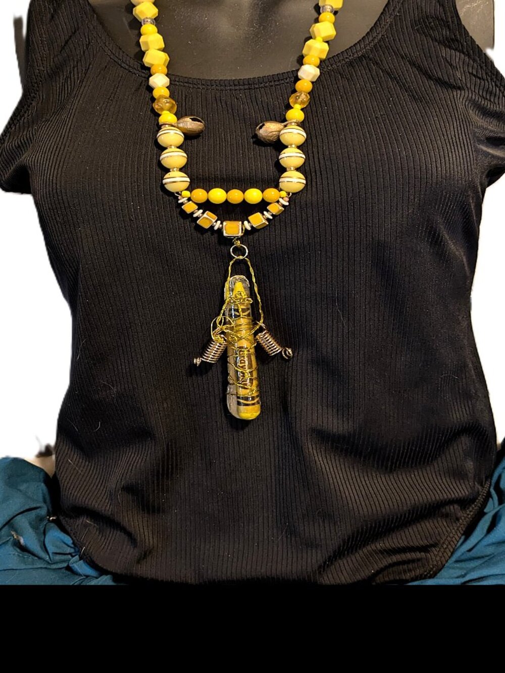 Crayola Yellow Crayon Resin Back-to-School Teacher's Pendant